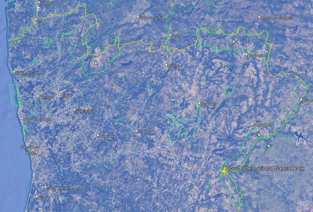 Douro Natural Park map